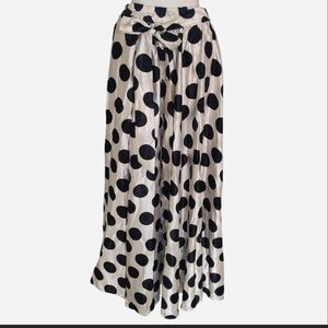 Elegant Black Polka Dot Maxi Skirt